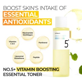 Vitamin Boosting Facial Toner 6.76 fl oz, Brightening Toner for Uneven Skin Tone & Dark Spots Appearance, Hydrating Daily Skincare Essence