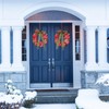 Thanksgiving Wreath Fall Hydrangea Bowknot Decoration Flower Garland Wreath Thanksgiving