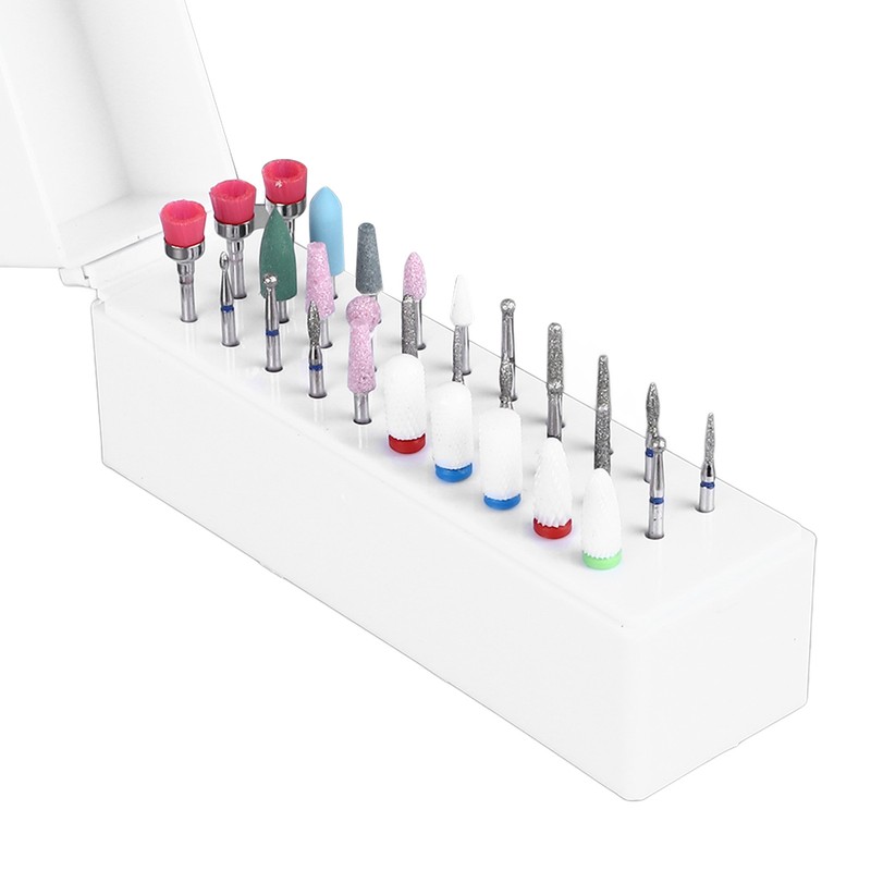 30pcs Nail Drill Bits Set Professional Steel Cuticle Remover Bits