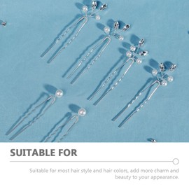 OATIPHO 6pcs u Shaped Hair Elegant Bridal Accessories for Women Handmade Hairpins Rhinestone Detail for Weddings Parties and Special Occasions