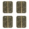 Tiazza 4Pcs Antique Brass Double Doors Hinges Cabinet Drawer Wardrobe