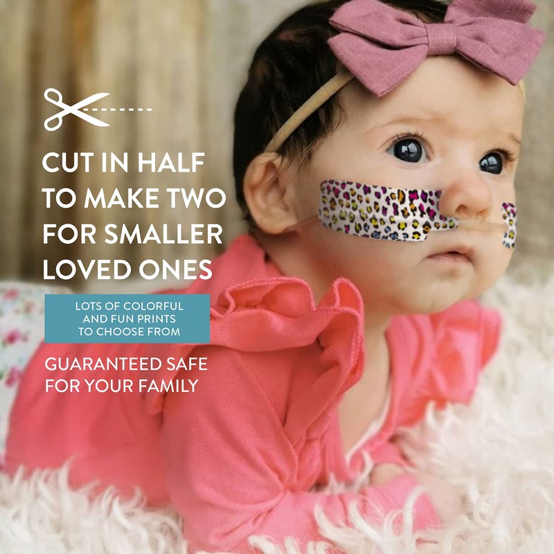 Nasogastric or Oxygen Tube precut Adhesive Tape Fluro Mix x