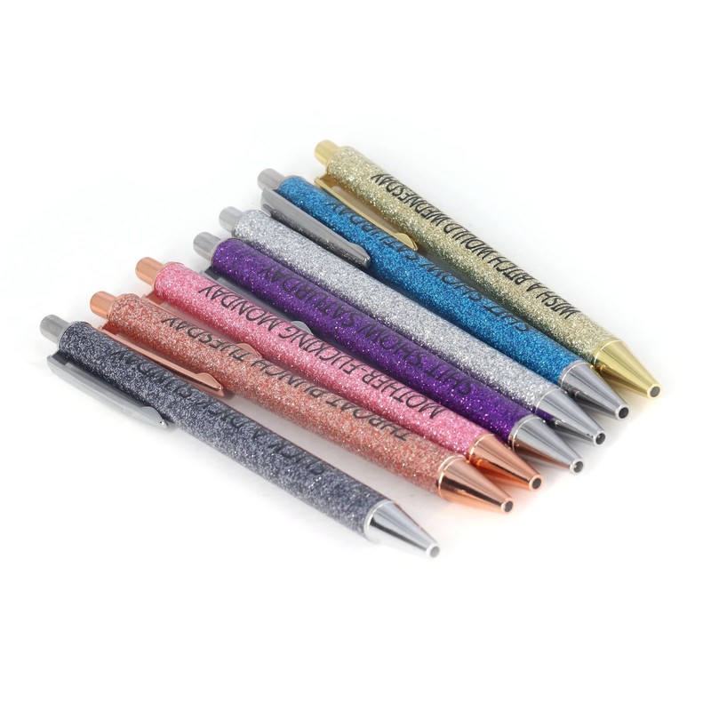 7Pcs Anti Slip Ballpoint Pens Quick Drying Plastic Ballpoint Pens