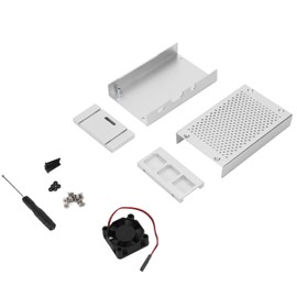 Protective Case for Raspberry Pi Housing Enclosure Casing Aluminium Alloy with Cooling Fan