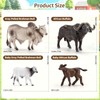 Totsmile 4PCS Farm Animals Cow Figurines, African Buffalo Bull Toys