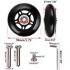 70mm x 24mm 2 Pcs Luggage Suitcase Replacement Wheels, Rubber