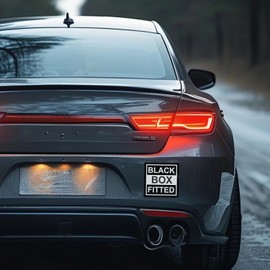 3PCS Black Box Car Sticker, Fitted Signage for Vehicles, Safety Driver Awareness Sign, Car Window Bumper Sticker, for Cars and Vans/Fitted Car Bumper Sticker