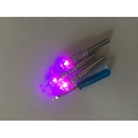 jiexi fashion Compound Bow Arrow Nocks Lighted Led Arrow Nocks for Inside Diameter 5.3mm 0.204 inch Pack of 6 (Purple)