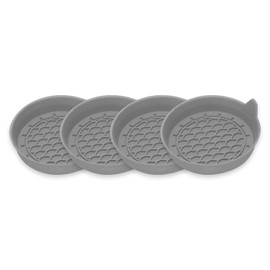 ZSDY Car Cup Coaster, Silicone Universal Cup Holder Insert with Wonderful Box, Non-Slip Car Cup Holder Coasters, Car Accessories Interior Sets for Women and Men, 4 Pack Grey