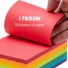 Index Cards 301-Count 3x5 Inch,178GSM Heavyweight Set of 7 Colors