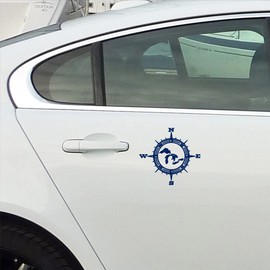 NBFU Compass Great Lakes Adventure 1 (Navy Blue) (Set Of 2) Premium Waterproof Vinyl Decal Stickers For Laptop Phone Accessory Helmet Car Window Bumper Mug Tuber Cup Door Wall Decoration