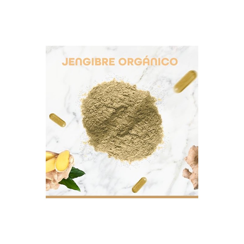 BULK SUPERFOODS Jengibre Orgánico 100 Natural Suplemento Alimenticio