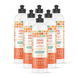 Therapy Clean Dish Soap (6-Pack), Dish Soap Liquid, Dish Detergent Liquid, Dishwashing Liquid, Dishwasher Soap, Natural Dish Soap Refill, Dishsoap, Dish Washing Liquids, Bottle Soap