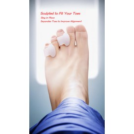 Honwor Gel Toe Separator Pack - Prevent Rubbing & Relieve Pressure - Little Toe Spacers (8 Pcs)