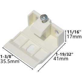 2pcs Mount Bracket Holder for Pleated and Cellular Shades Headrail Support Bracket Clip White Plastic for Wide Beam Folding Blinds