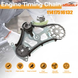 DEEGOOLY 11417516132 Engine Oil Pump Guide Rail Drive Chain Kit Applied for 235 335 435 535 640 740 X4 X5 X6 N55 Engine Aftermarket Parts Replace#11417584079, 11417618943