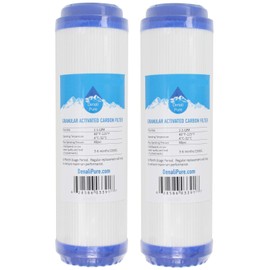2-Pack Replacement for AMPAC USA APRO3 Granular Activated Carbon Filter - Universal 10-inch Cartridge Compatible with AMPAC USA REVERSE OSMOSIS - 3 STAGE - Denali Pure Brand