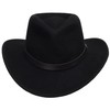 ULTRAFINO Bentley Outback Crushable Outback Wool Felt Hat Fedora Black