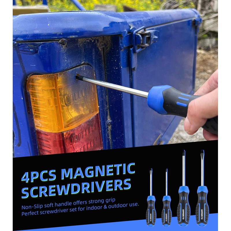 URASISTO 62-Piece Tools Set, General Household Tool Kit with Storage