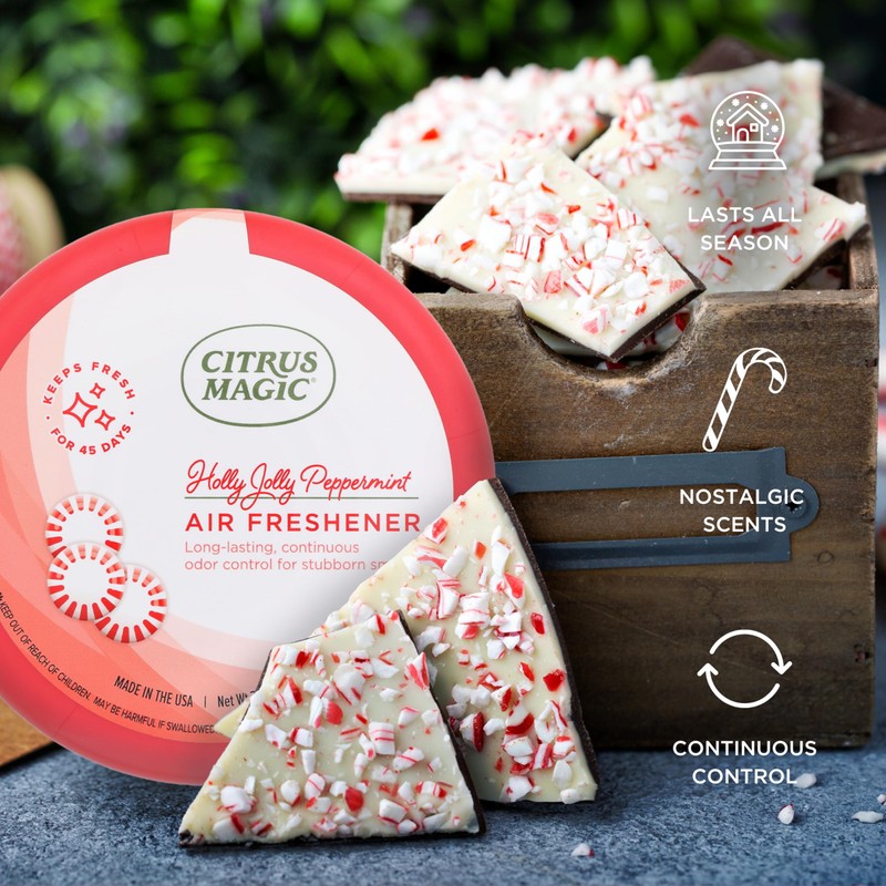 Citrus Magic Holiday Odor Absorbing Solid Air Freshener, Holly Jolly