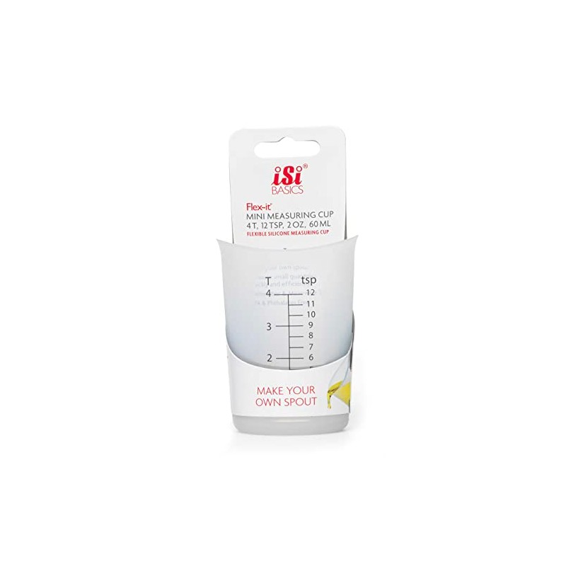iSi North America Mini Measuring Cup Flexible Silicone, 2-Ounce, Clear