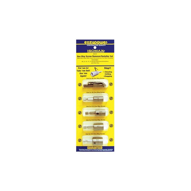 Eazypower 88239 One Way Screw Remover, No.6 to No.14, PK5