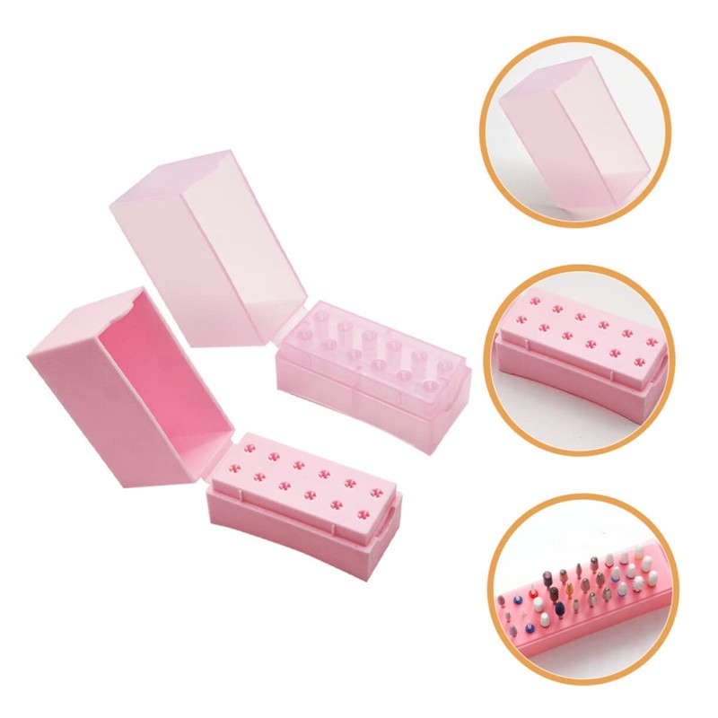 COLLBATH Nail Drill Bits Set Box 2pcs Nail Drill Bits