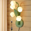 WERFOP Lily of The Valley Wall Sconce USB Plug-in Flower