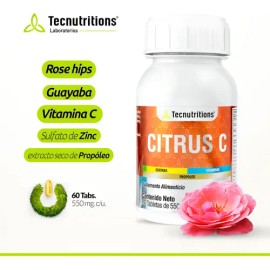 Kit De 2 Suplementos Vitamina C Zinc Tecnu® Sistema Inmune Sabor Sin sabor