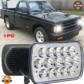 BRICOLOGHT Fit  82-93 Chevy S10 Blazer GMC S15 7X6 Projector Black LED Headlight Hi/Lo Beam