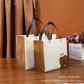 Non-Woven Shopper Handbag for Luxury Cosmetic Gift Sets - R21 Lucky Bear Horizontal Design 25*24*15 100ea