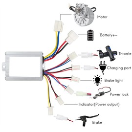Fasizi Motor Brushed Controller 24V 500W Motor Brushed Speed Controller for Electric Bicycle