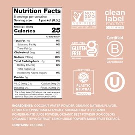 Cure Hydration Mezcla Bebidas Electrolíticas Base Plantas Azúcar Agregada Polvo Aliviar Deshidratación Hecho Agua Coco Ogm Vegano Fsa Hsa Caj