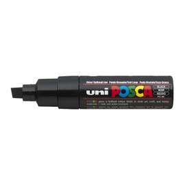 Posca UNI PC-8K CHISEL TIP MARKER PEN- BLACK (BOX OF 6)