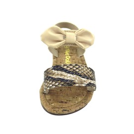 The Doll Maker Snakeskin Ankle Sandal - FBA172004D-12 Cream