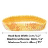 Yellow Womens Sequin Polyester Fancy Dress Headband 38 x 3cm