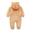 Baby Romper Snowsuit Onesie Furry Footed Outfits Infant Hooded Zipper