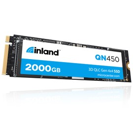 INLAND QN450 SSD 2000GB M.2 2280 NVMe SSD- PCIe 4.0 Gen4x4, Up to 5,000 MB/s - Internal Solid State Drive