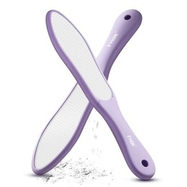 FVION Double-Sided Nano Glass Foot File for Callus Remover - Highly Effective Hard and Dead Skin Remover for Cracked Heels and Dry Skin (Purple)