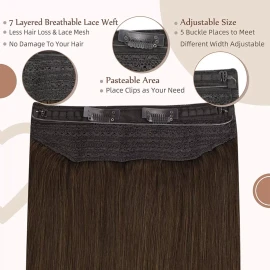 Fshine Extensiones Cabello Humano 14in Marrón #4 70gr