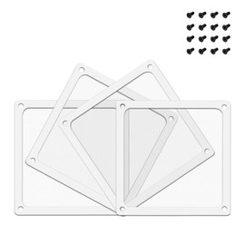 BRIEFCEC Dust Filter 120mm with Screws for Computer Cooler Fan/PSU/Routers NYLON 80 Mesh, Magnetic Frame PC Fan Dust Mesh PC Cooler Filter Dustproof Computer Fan Grills(NYLON, 4Pack, White)