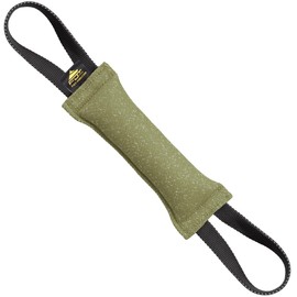 Viper Bite Tug Toy with Two Handles – 2in Wide | Durable & Interactive Dog Tug Training Tool for Puppy Development & Professional Use | Jute, Leather, Fire Hose or French Linen