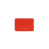 MAVARA Women’s Red Leather Card Holder – Slim Pebble Leather