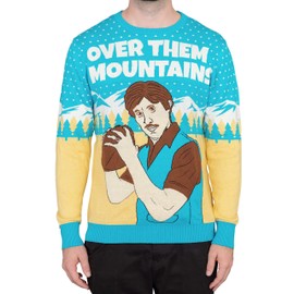 Costume Agent Napoleon Dynamite Uncle Rico Over Them Mountains Ugly Christmas Sweater (Adult X-Large) Multicolored