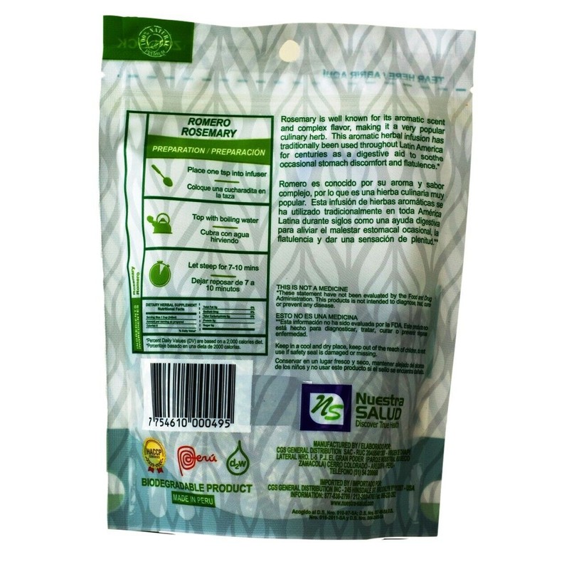Nuestra Salud Romero Te - Rosemary Tea Herbal (120 g)