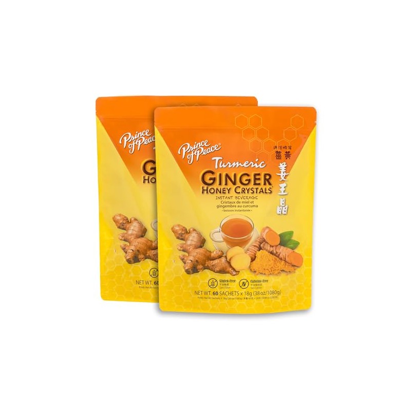 Prince of Peace Instant Ginger Honey Crystals with Turmeric, 60