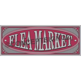 Concept Signs & Graphics 3'x8' FLEA MARKET BANNER Outdoor Indoor Sign LARGE Antiques Collectibles Shop
