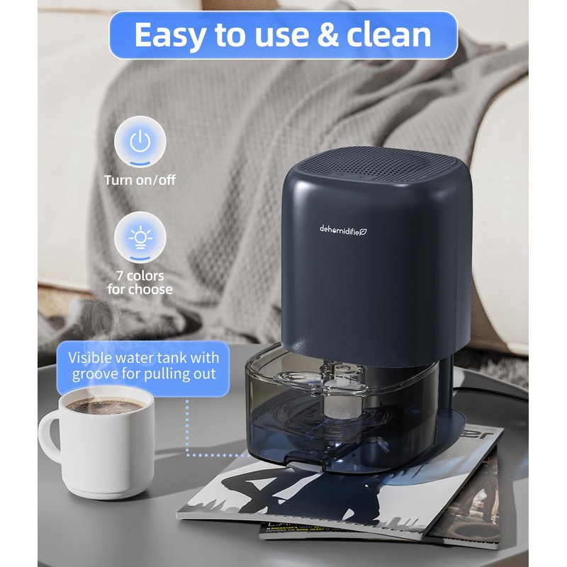 TABYIK Dehumidifier, 35 OZ Small Dehumidifiers for Room for Home,