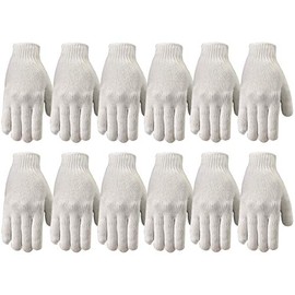 Wells Lamont Paquete de 12 pares de guantes de trabajo para hombre, color blanco, paquete grande de EE. UU