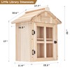 Ruomi1y Little Library Box Outdoor Free Library Kit,Double Literature Little